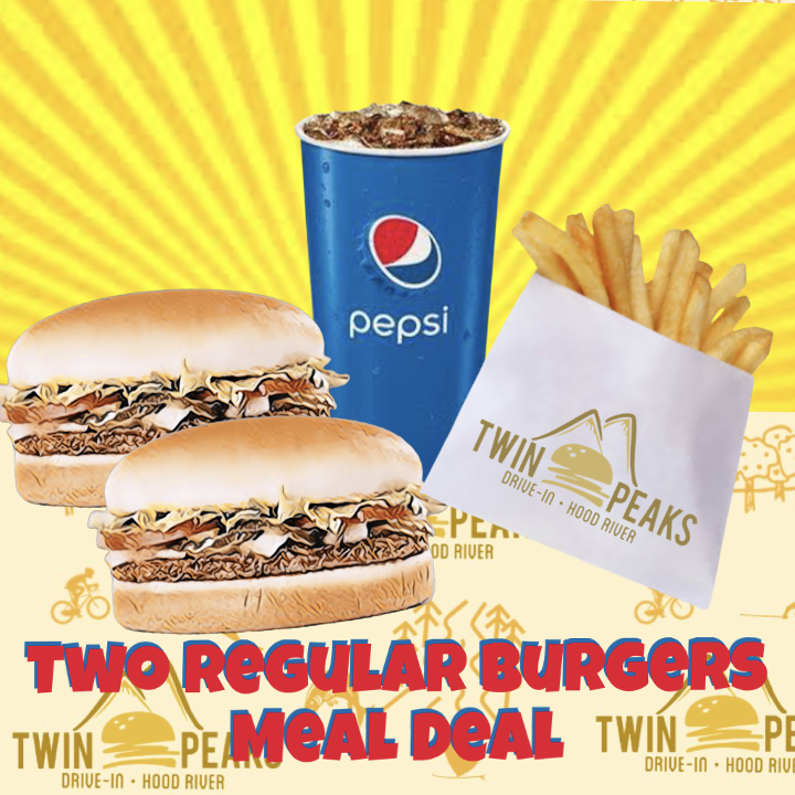 2  Regular Burgers Meal Deal