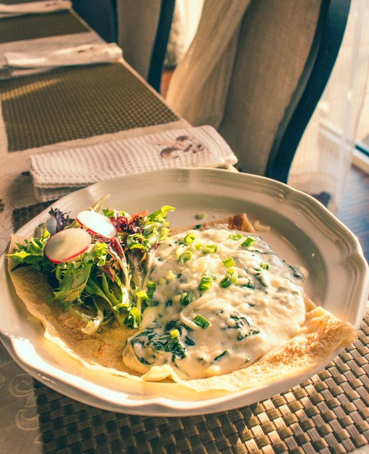 Spinach & Cheese Crepe