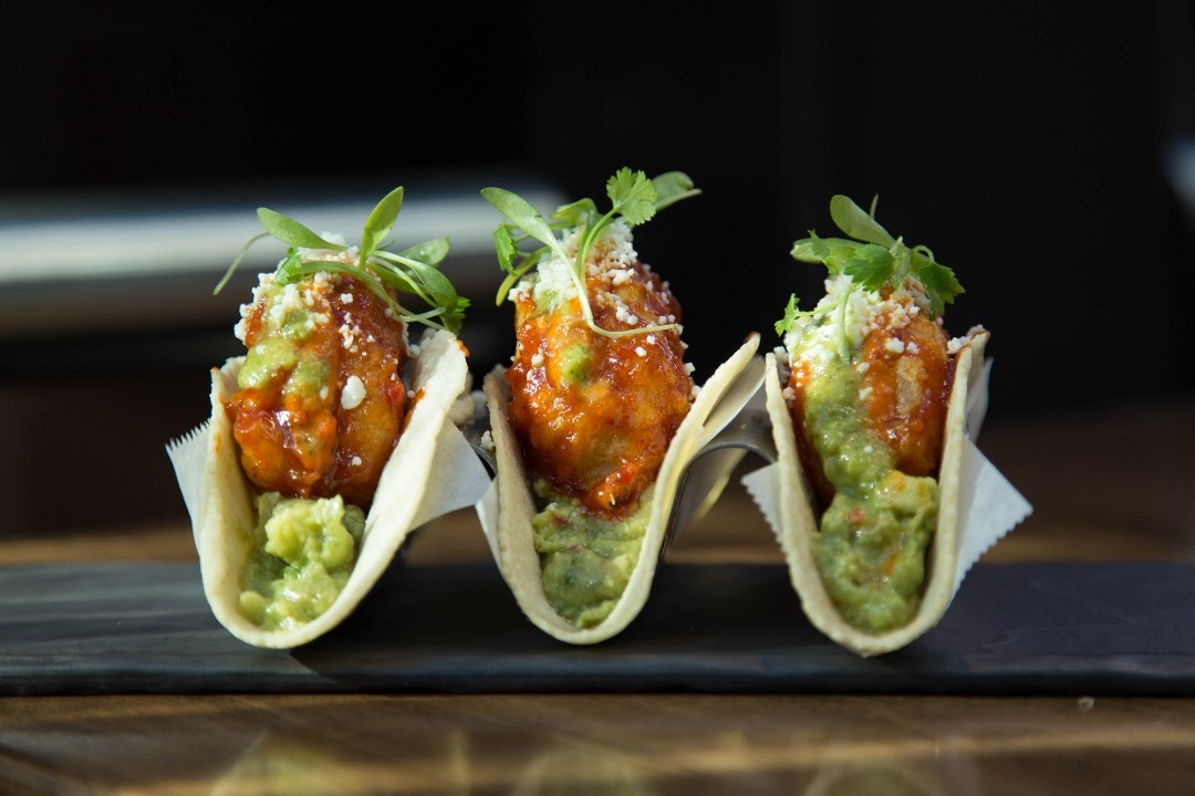 TEMPURA  SHRIMP TACOS