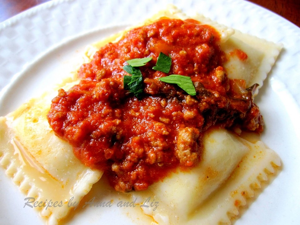 Cheese Ravioli w/Veal Parmigiana