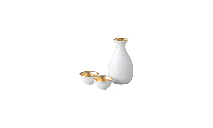 Warm Sake Cups & Carafe - White