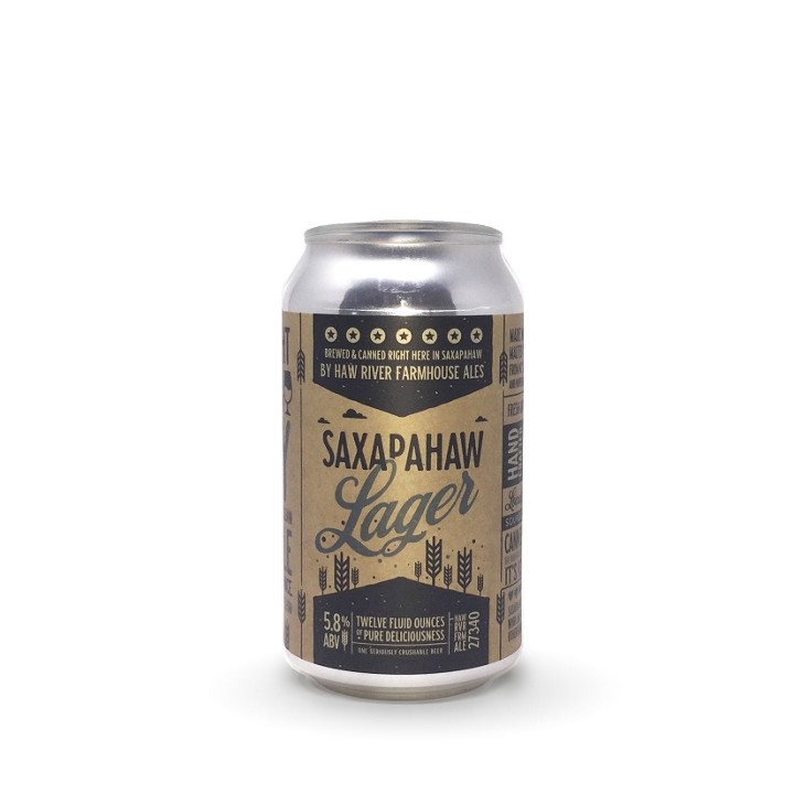 Saxapahaw Lager Cans