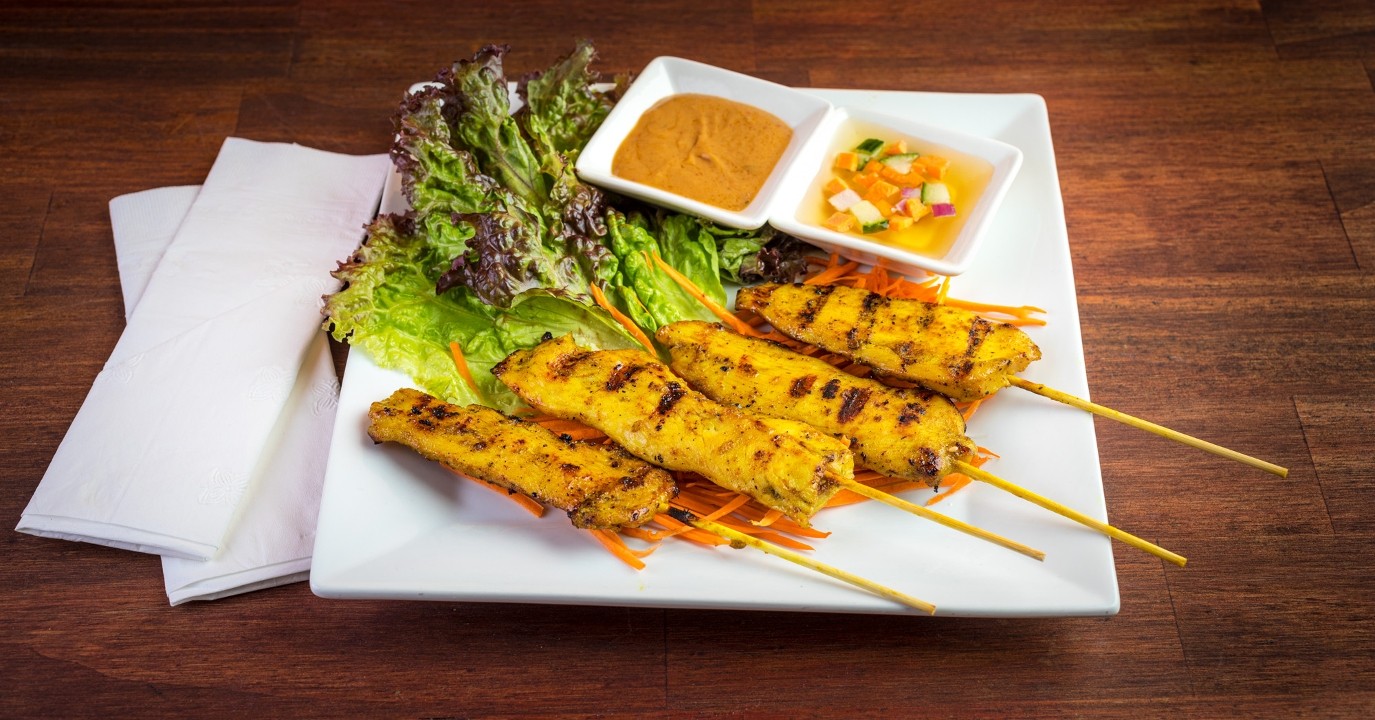 Grilled Chicken Satay (4 Pcs)