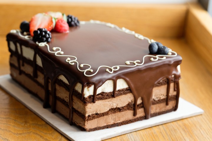 6 inch triple chocolate mousse cake