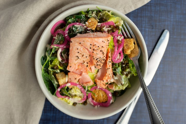 smoked salmon caesar salad