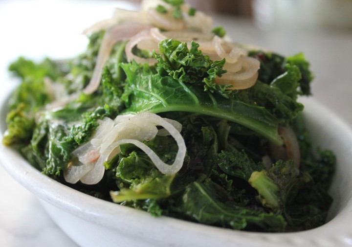 Sautéed Kale: Shallots, Chili Flakes, Butter, White Wine.