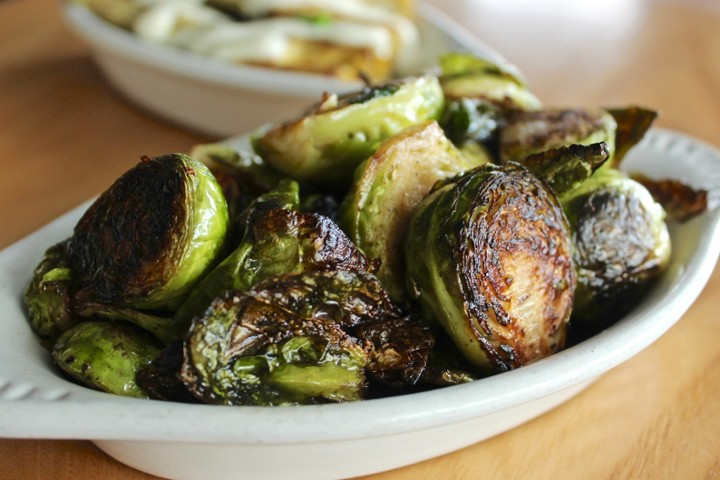 Caramelized Brussels Sprouts.