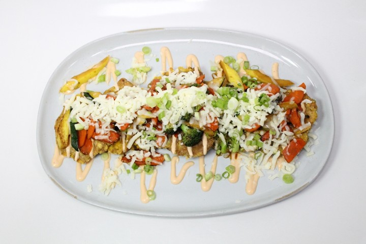 Fried Green Plantains With Vegetables