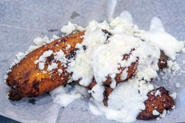 Plantains with Queso Fresco and Crema
