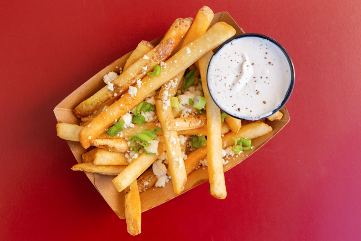 Truffle Oil, Blue Cheese, & Green Onion Fries