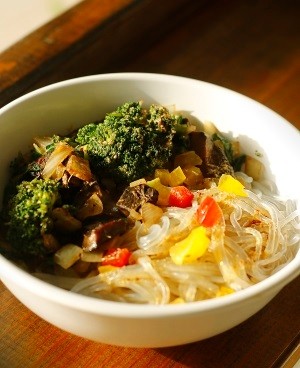 Sweet Potato Glass Noodle Bowl