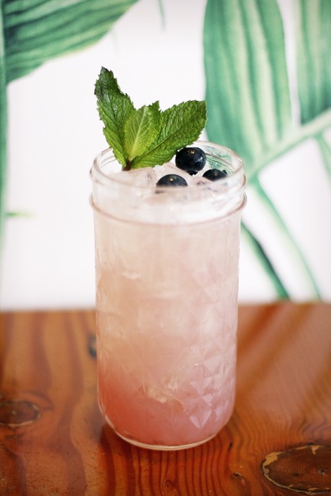 Blueberry Mojito Mocktail