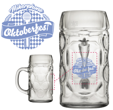 Oktoberfest Glass Stein .5L