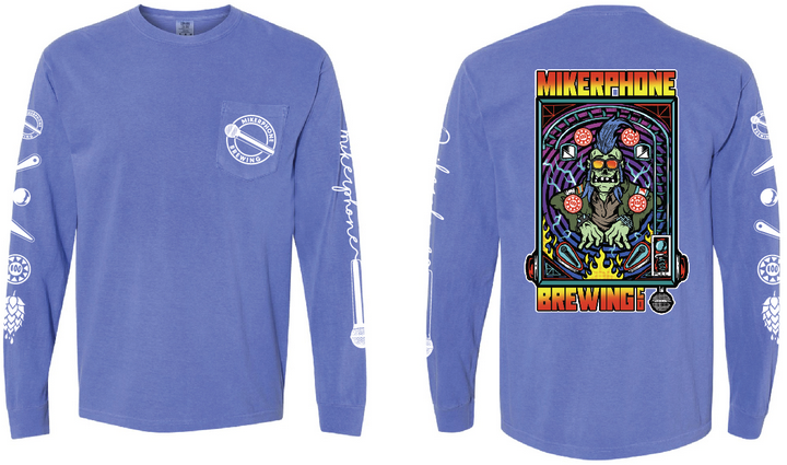 Pinball Long Sleeve Blue T-Shirt