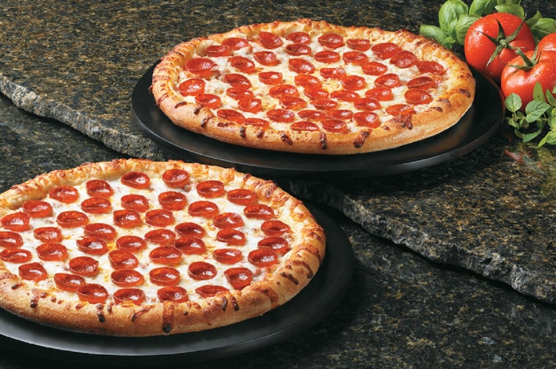 2 Medium Thin Pizzas