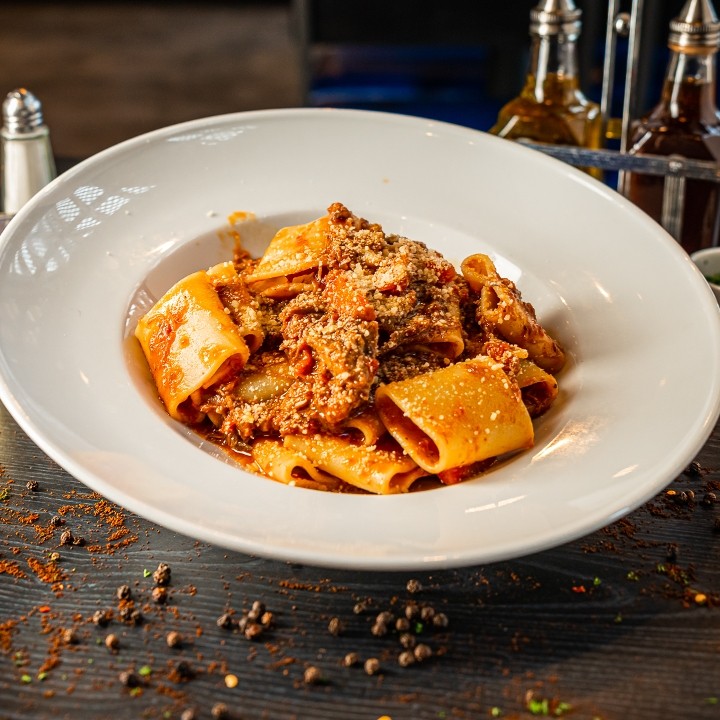 Braised Short Rib Over Paccheri