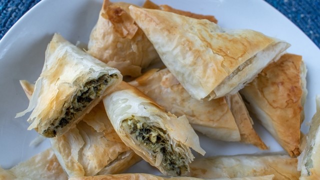 Feta Spinach Triangles