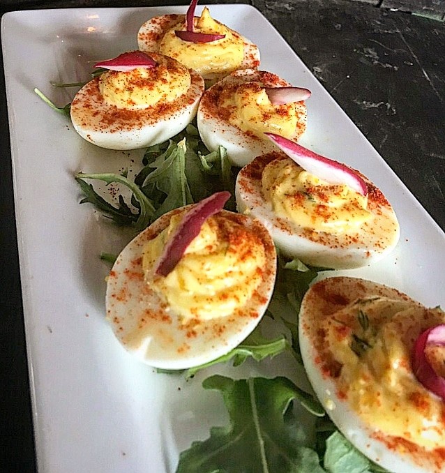 Blue Plate Deviled Eggs