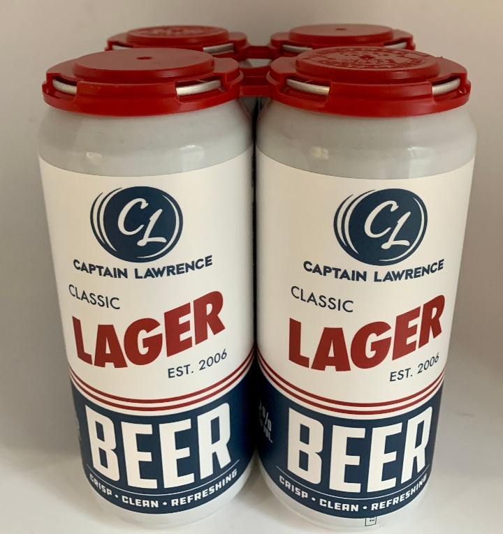 Captain Lawrence Classic Lager 16oz 4pk