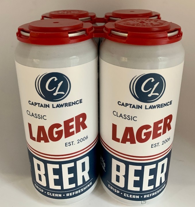 Captain Lawrence Classic Lager 16oz 4pk