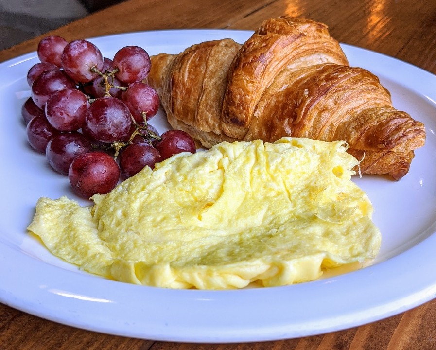 Eggs, Croissant and Grapes  $10.50