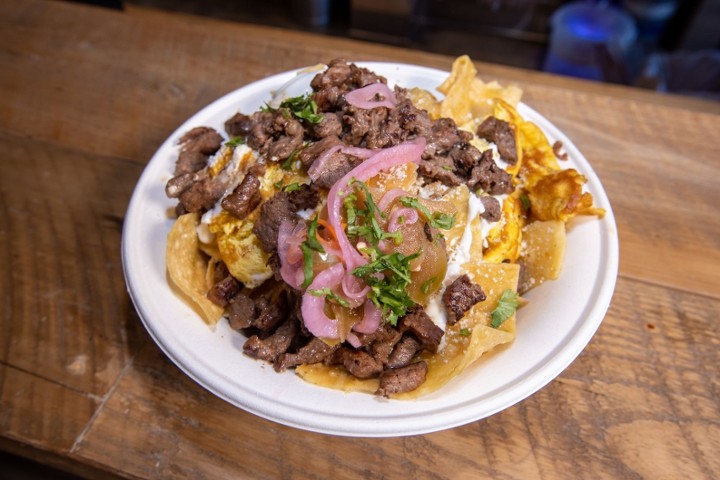 Carne Asada Chilaquiles Verdes