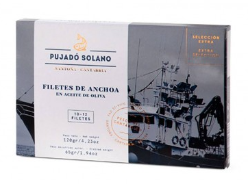Pujado Solano Extra Large Cantabrian Anchovies in Olive Oil - 120g