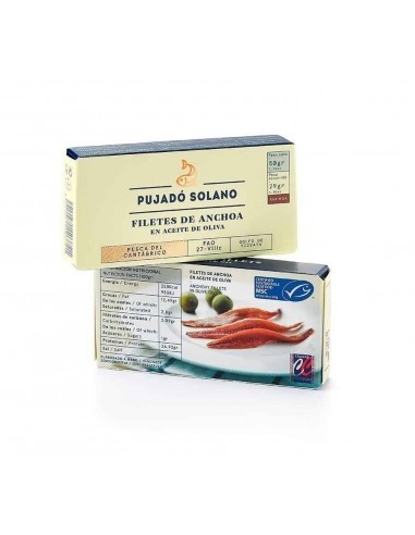Pujado Solano Anchovy Fillets in Olive Oil - 50g