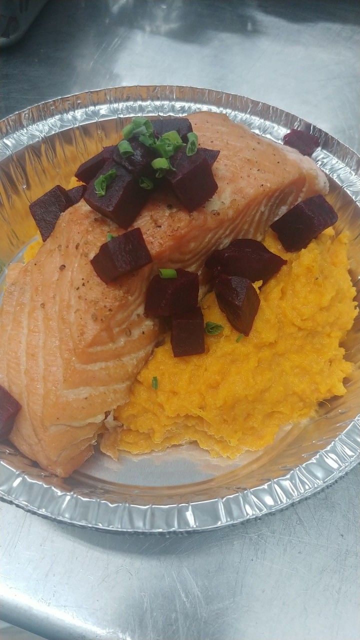Sweet Potato Beet Salmon