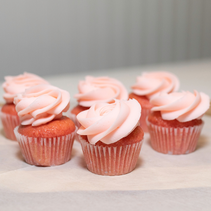 Strawberry Mini Cupcakes - Half Dozen