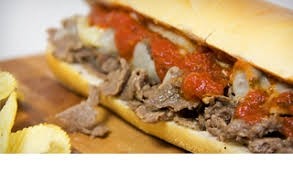 Large Pizza Steak Sub