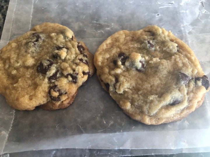 2 Homemade Chocolate Chip Cookies