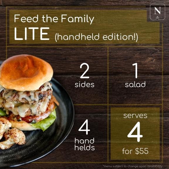 Family Meal Lite (4 ppl - $15 pp)