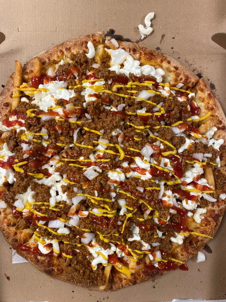 Large Garbage Plate Pizza