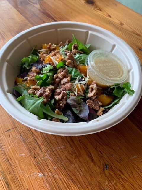 Spinach & Baked Tofu w/Miso Dressing