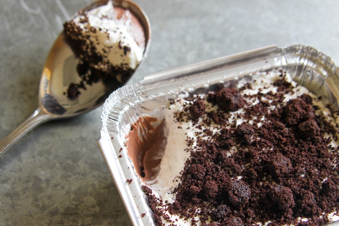 Chocolate Panna w/ Chocolate Cookie Crumbs & Soft Cream