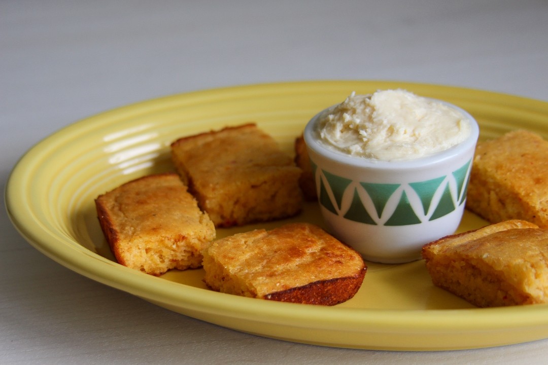 Pimento Cheese Cornbread with Honey Butter