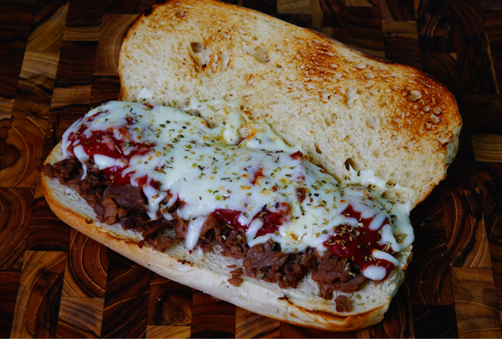 Roast Beef Parmesan  Grinder