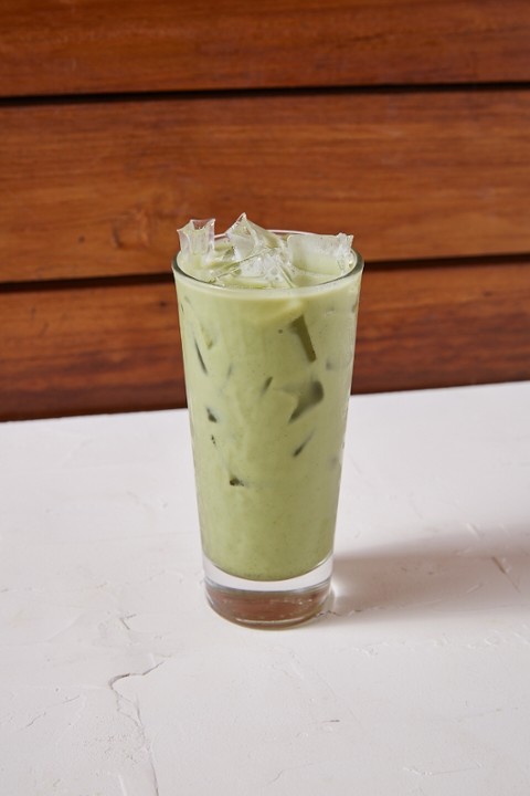 Iced Rose Matcha Latte