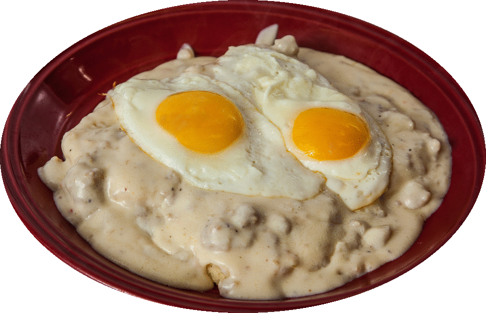 BISCUITS & GRAVY WITH EGGS