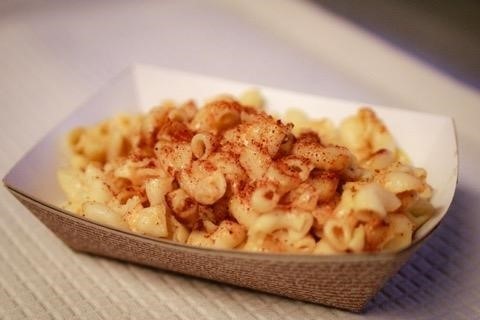 Mac + Cheese Topped with Bacon