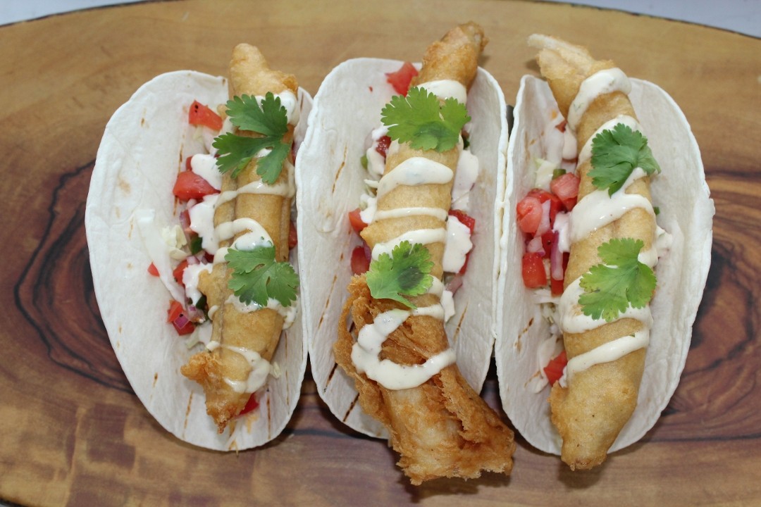Tempura Flounder Tacos