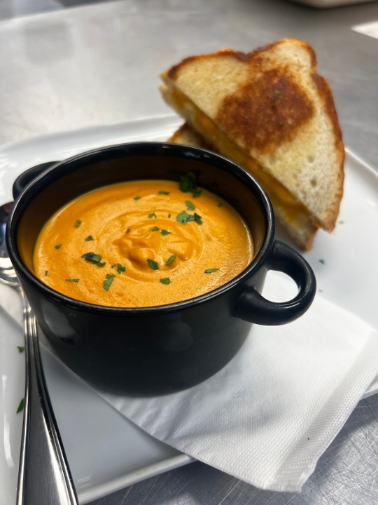 Creamy Tomato Soup w/ Add on Grilled Cheese