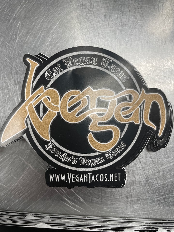 Sticker Vegan metal