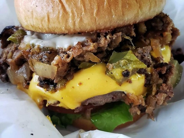 Cheesesteak Cheeseburger