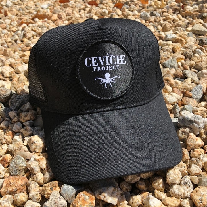 CEVICHE PROJECT SNAPBACK  BLACK EMBROIDERED PATCH