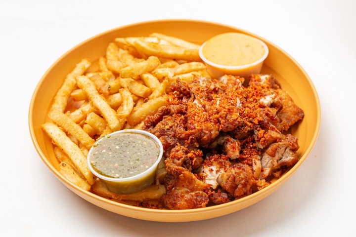 SPICY FRIED CHICKEN + FRIES