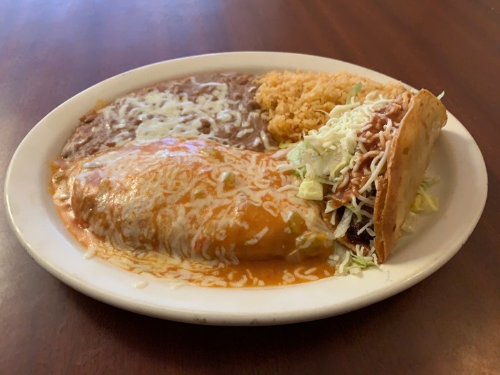 Chile Relleno and Crispy Taco Combination