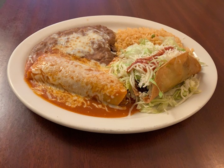 Taco and Enchilada Combination