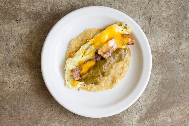 Egg & Meat Breakfast Taco
